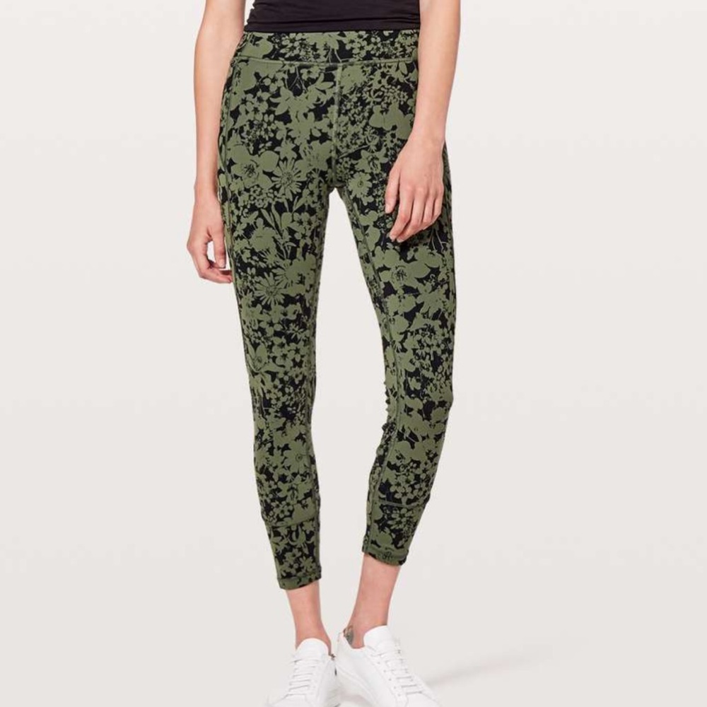 Lululemon All You Do Tight *25” Efflorescent Barracks Green Black